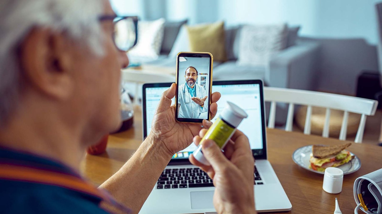 A patient talking to a health practitioner on a phone showing Telemedicine Adoption Among Health Practitioners in Fonni